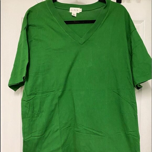 J crew emerald green v neck short sleeve tee/ casual/ comfort/ - Picture 1 of 3